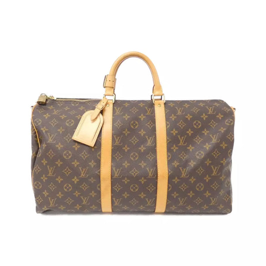 LOUIS VUITTON Monogram Keepall Bandouliere 50cm Boston Bag - Marron/Gold