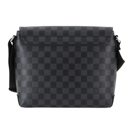 LOUIS VUITTON Damier Graphite District PM NV2 Shoulder Bag Black N40349
