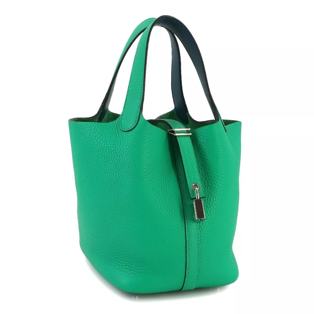 HERMES Picotin Lock Eclat PM Hand Bag Taurillon Clemence Menthe