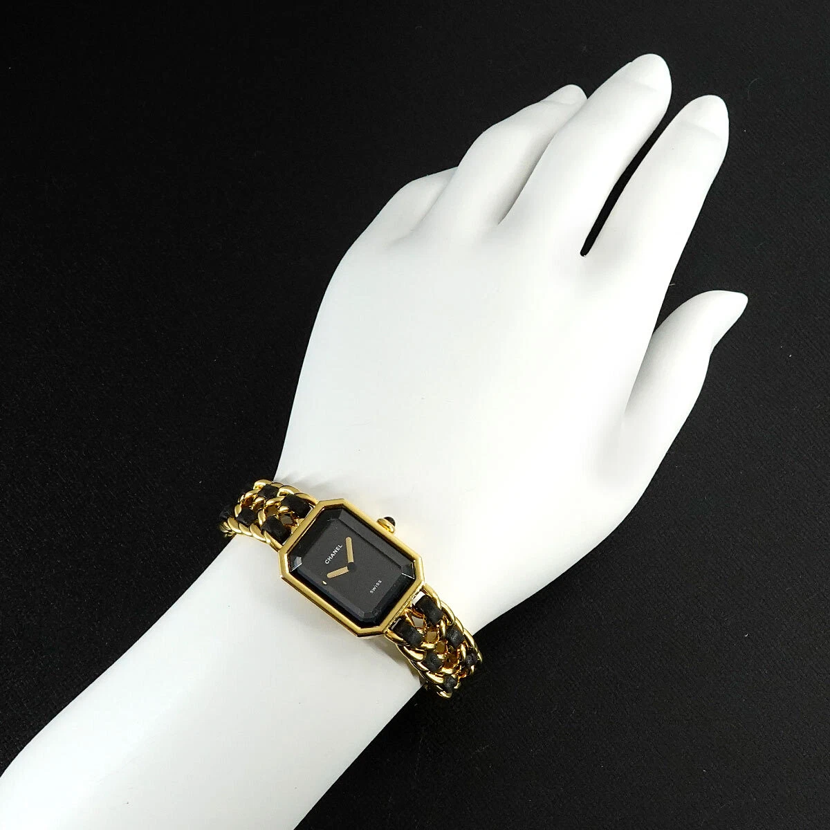 CHANEL Premiere Size L Vintage Quartz Black Dial Ladies Watch