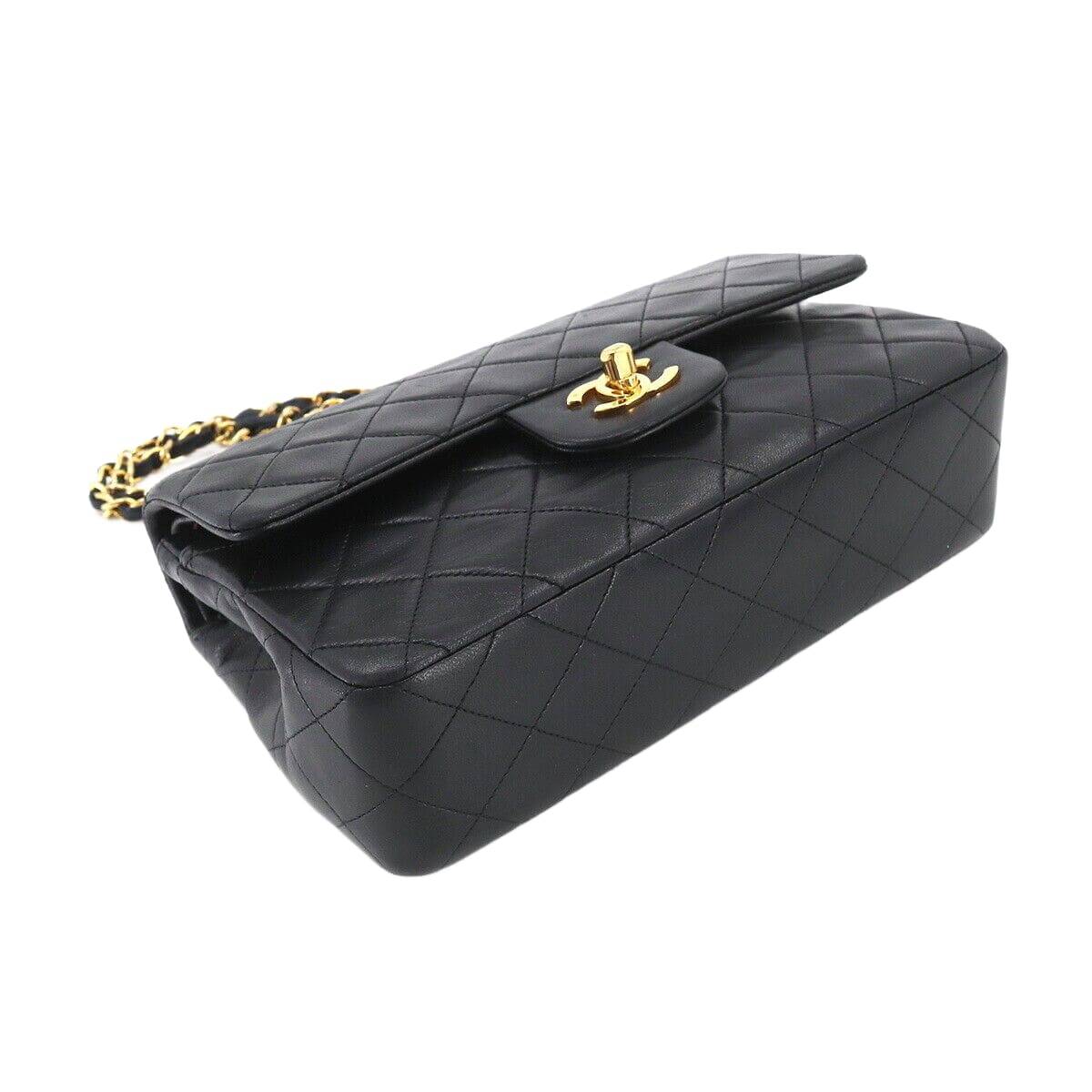 CHANEL Matelasse 23 Chain Shoulder Bag Leather Black Purse