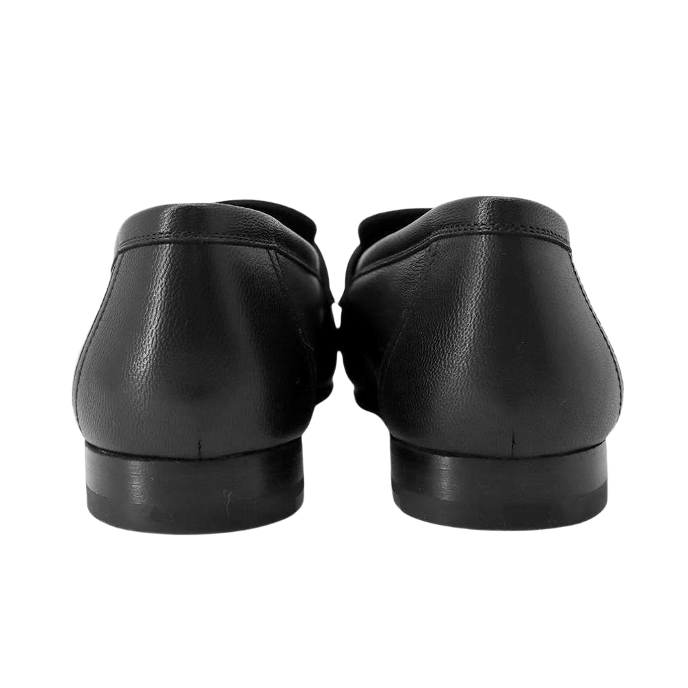 HERMES Mocassins Royale Size 37 Leather Black