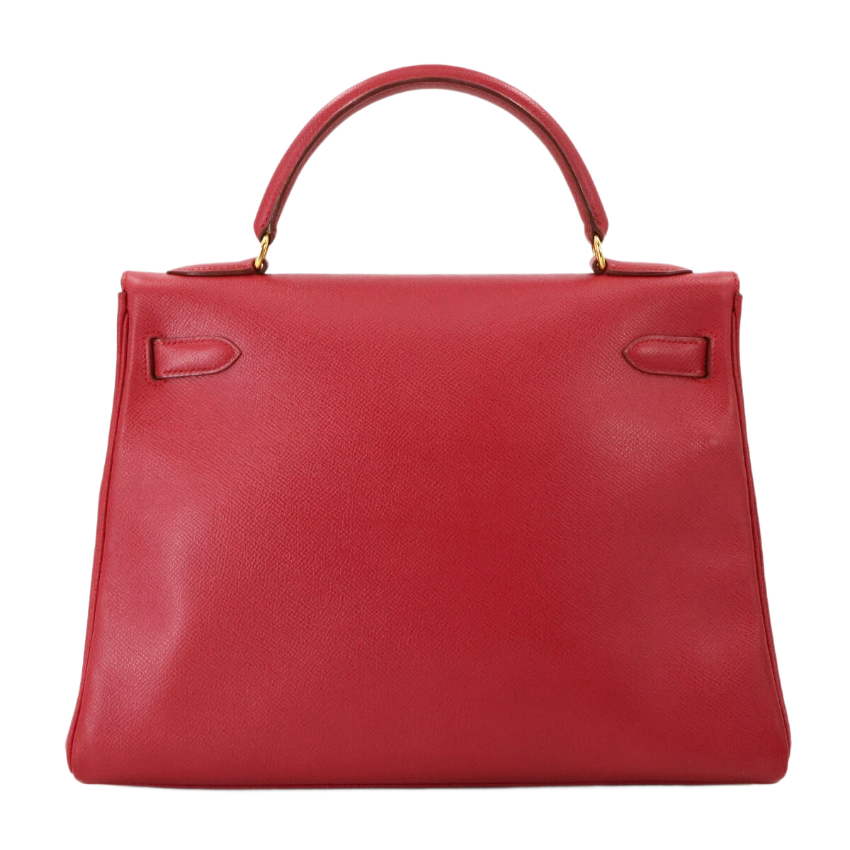 HERMES Kelly 32 2-Way Hand Shoulder Bag Couchevel Epsom Rouge Vif Purse