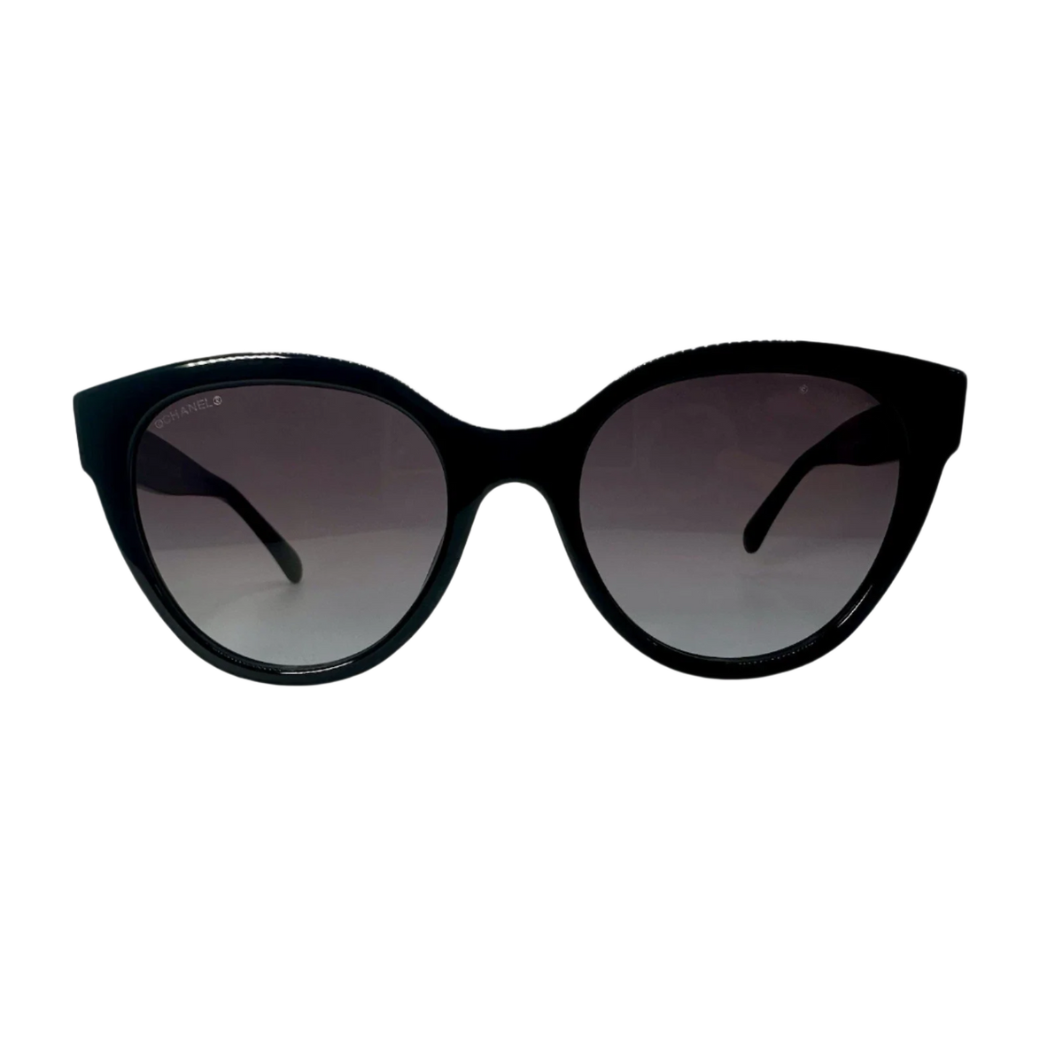 CHANEL Sunglasses 5414-A C. 1712/S6 Black w/ Gold CHANEL Logo