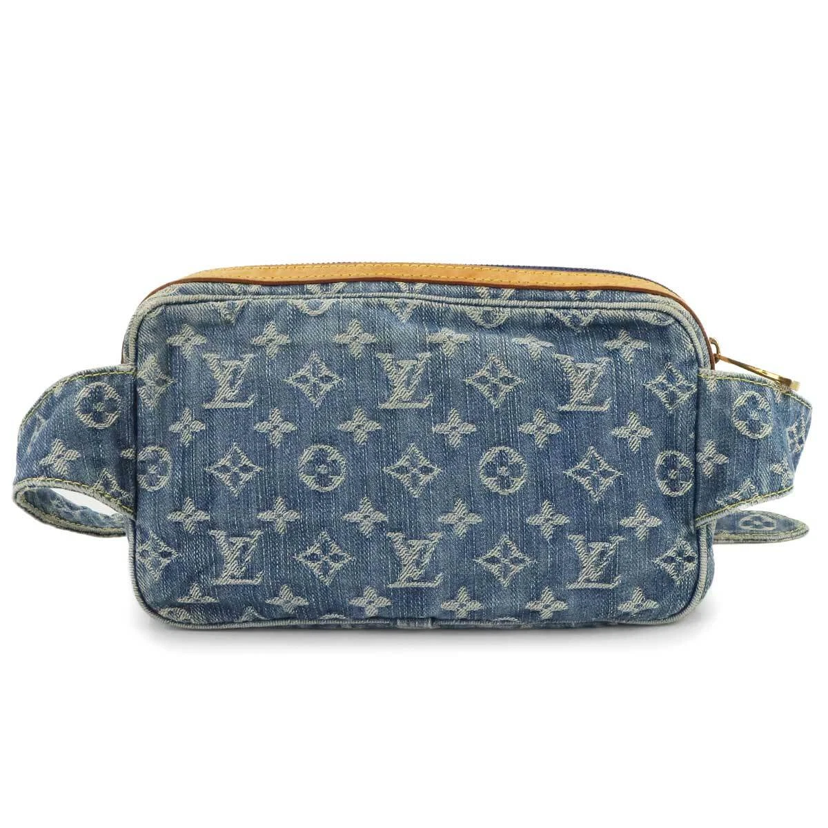 LOUIS VUITTON Monogram Denim Bum Bag Waist Pouch Canvas Blue