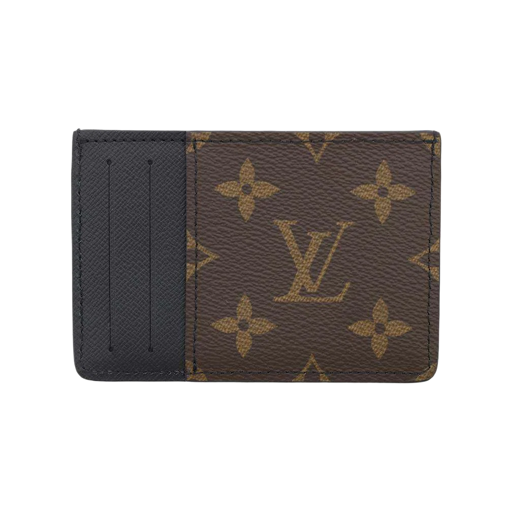 LOUIS VUITTON Card Case Neo Porto Carte Monogram Macassar Canvas Noir