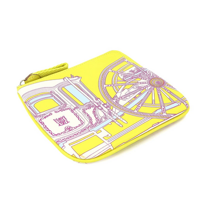 HERMES Carres Pocket Mini Pouch Swift Lime