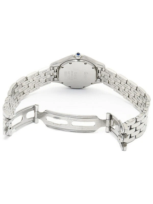 Cartier PANTHERE Cougar SM Quartz Watch Women White Steel Used 3M Warranty