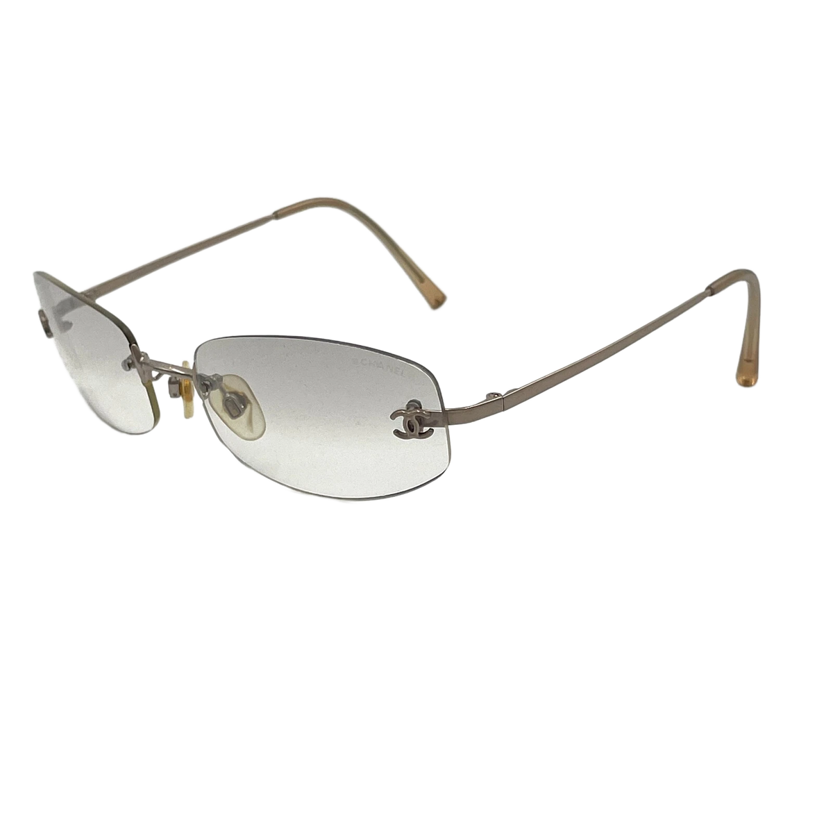 CHANEL Silver Sunglasses 57mm