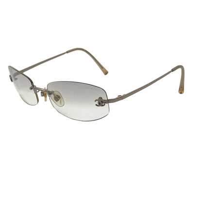 CHANEL Silver Sunglasses 57mm