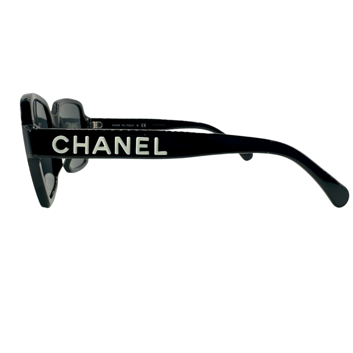 CHANEL Sunglasses Black With White Logo CH5408 C.1026/S4