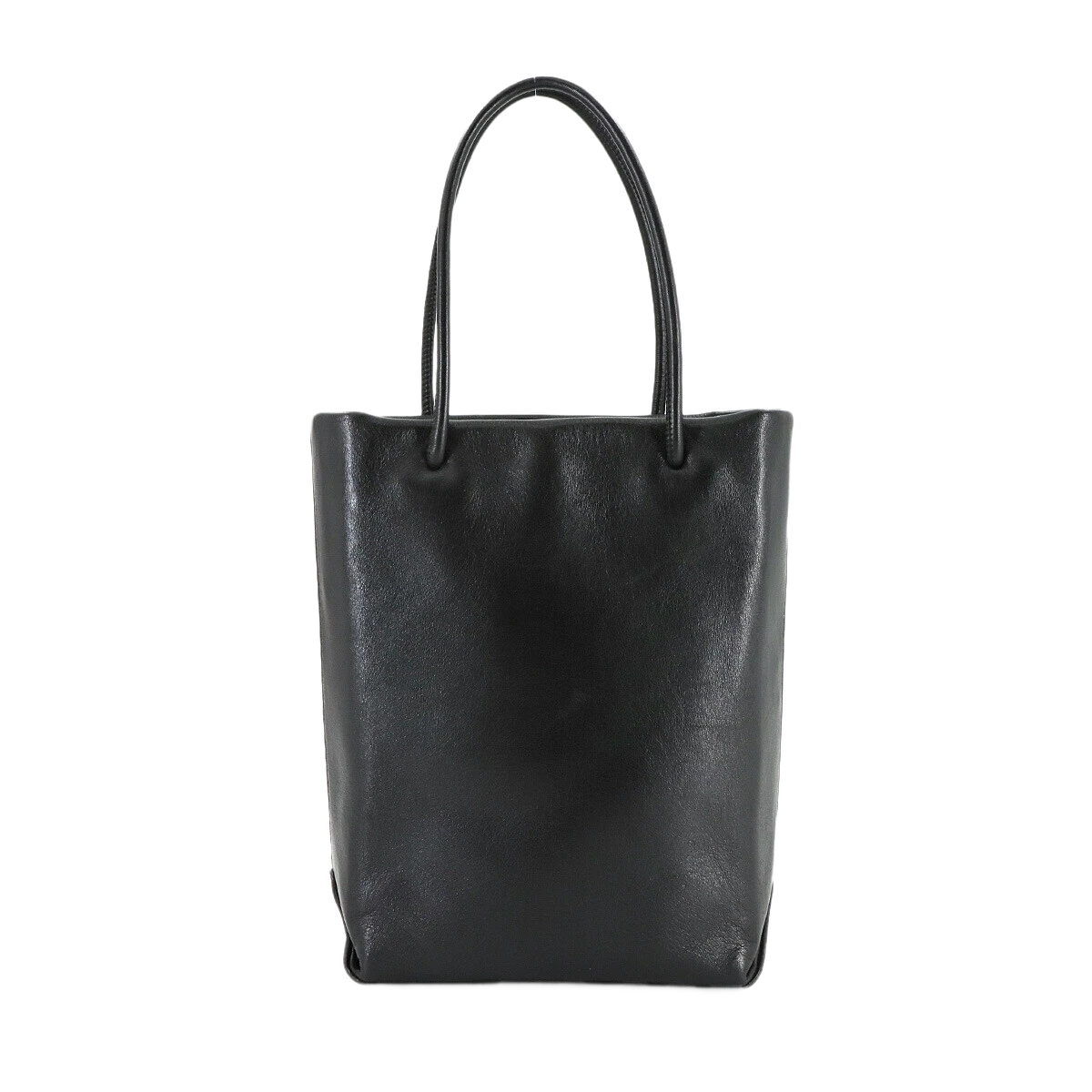 CHANEL Essential Tote Bag Leather Black White Purse