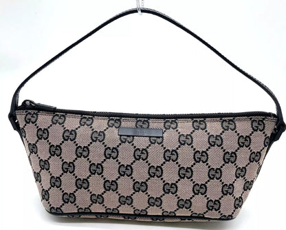 GUCCI Cosmetics Accessory Pouch In Navy GG Canvas