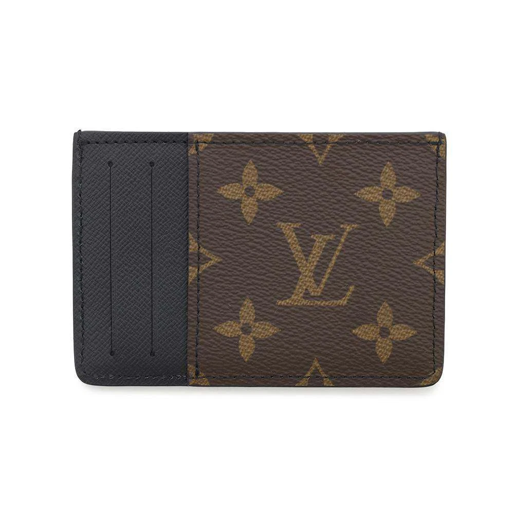 LOUIS VUITTON Card Case Neo Porto Carte Monogram Macassar Canvas Noir