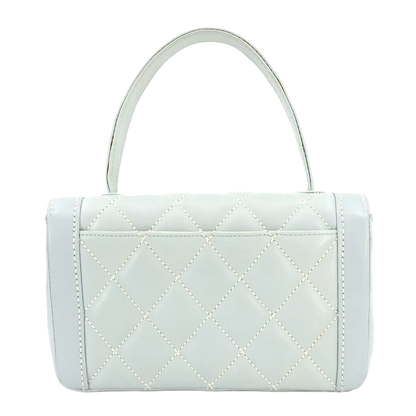 CHANEL Matelasse Wild Stitch Hand Bag Leather Light Blue
