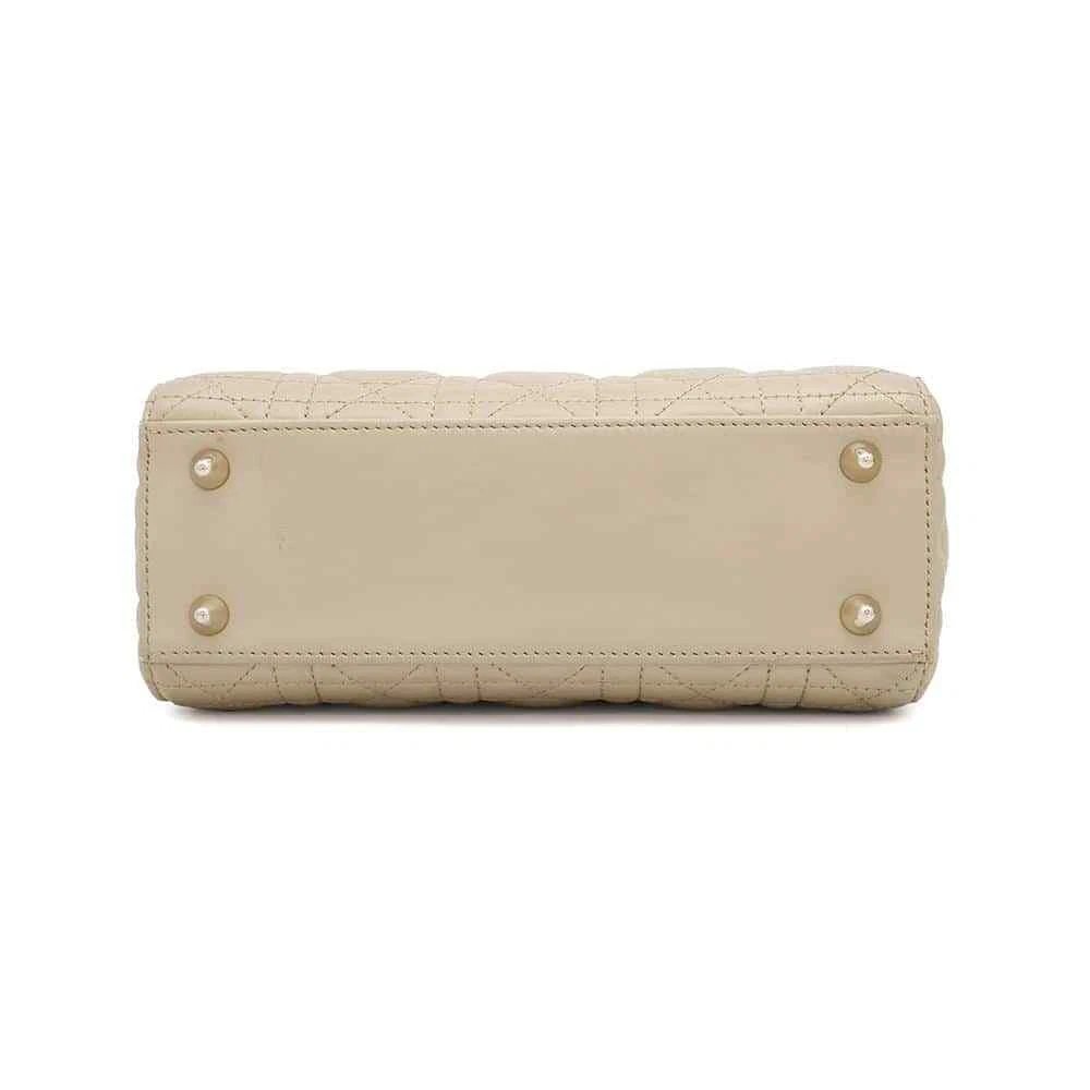 Dior Lady Dior MY ABC DIOR 2-Way Handbag Size Small Lambskin Beige