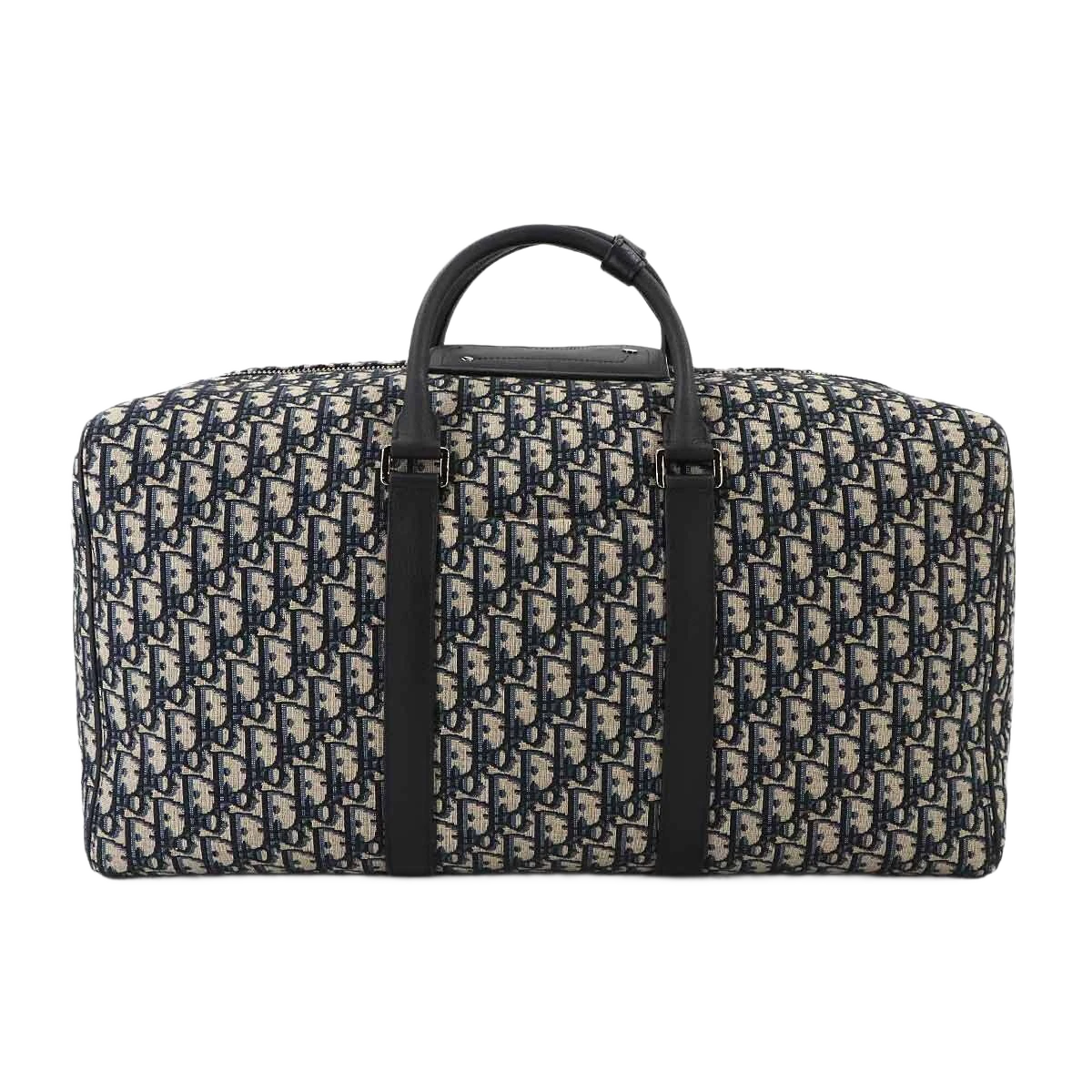 Christian Dior Oblique Lingot 50 Boston Shoulder Bag Canvas Leather