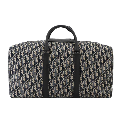 Christian Dior Oblique Lingot 50 Boston Shoulder Bag Canvas Leather