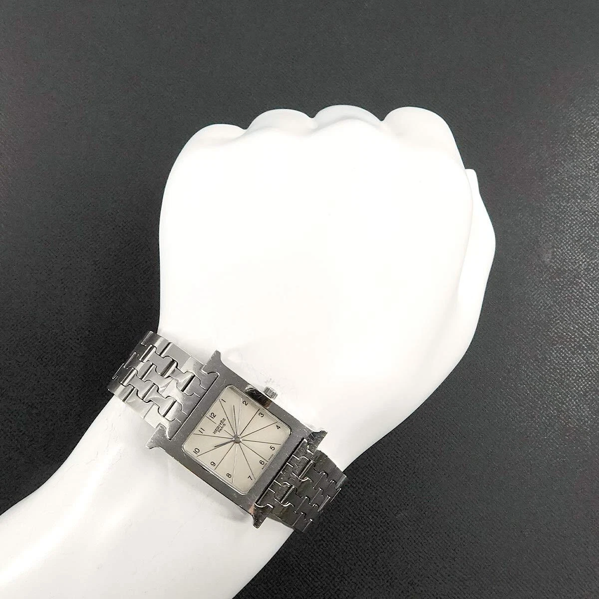 HERMES H Watch HH1.510 Quartz Silver Dial Mens Watch