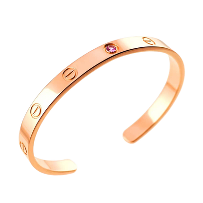 Cartier Love Bracelet Open Sapphire 18K Pink Gold 750 Size 18