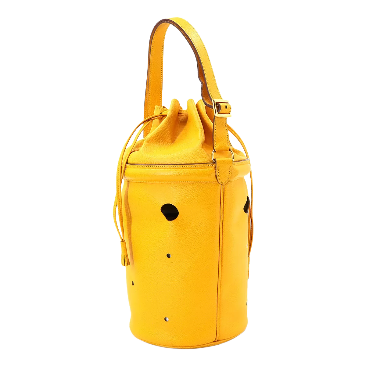 HERMES Mangeoire MM Hand Shoulder Bag Epsom Jaune Purse
