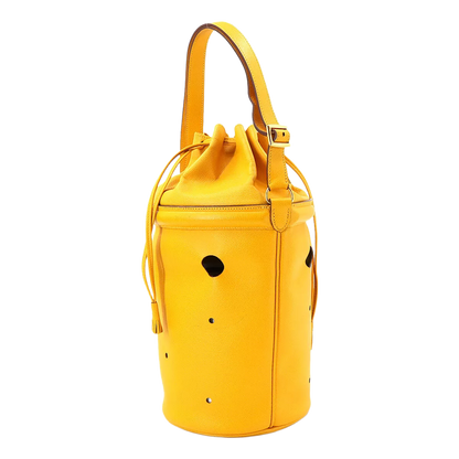 HERMES Mangeoire MM Hand Shoulder Bag Epsom Jaune Purse