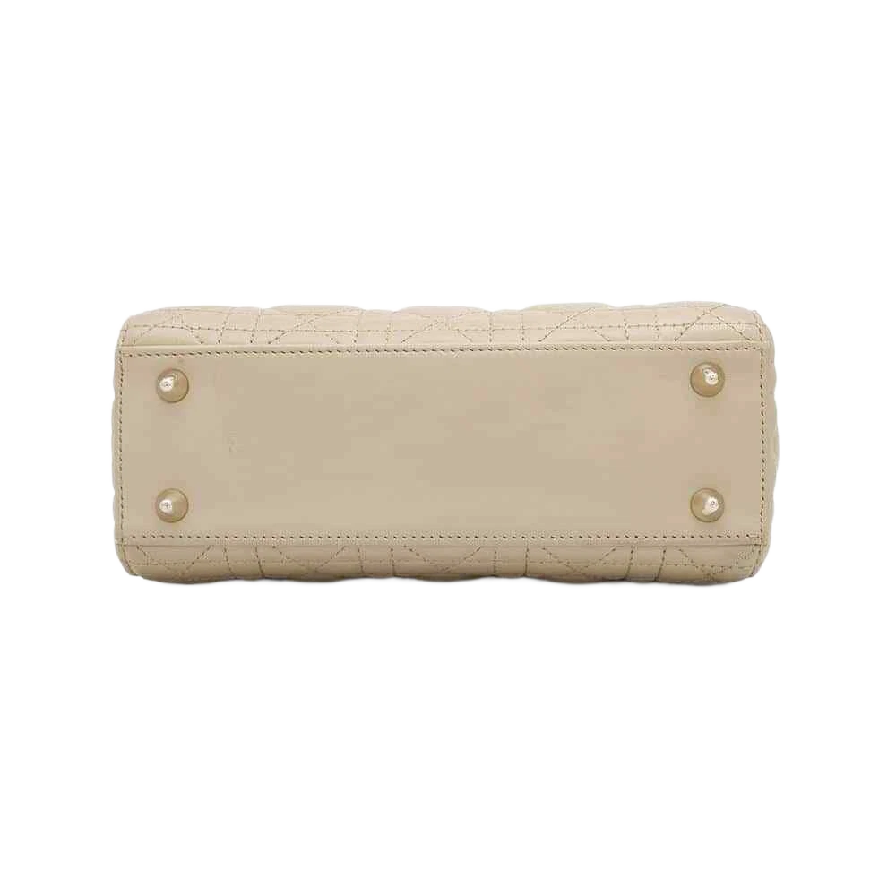 Dior Lady Dior MY ABC DIOR 2-Way Handbag Size Small Lambskin Beige
