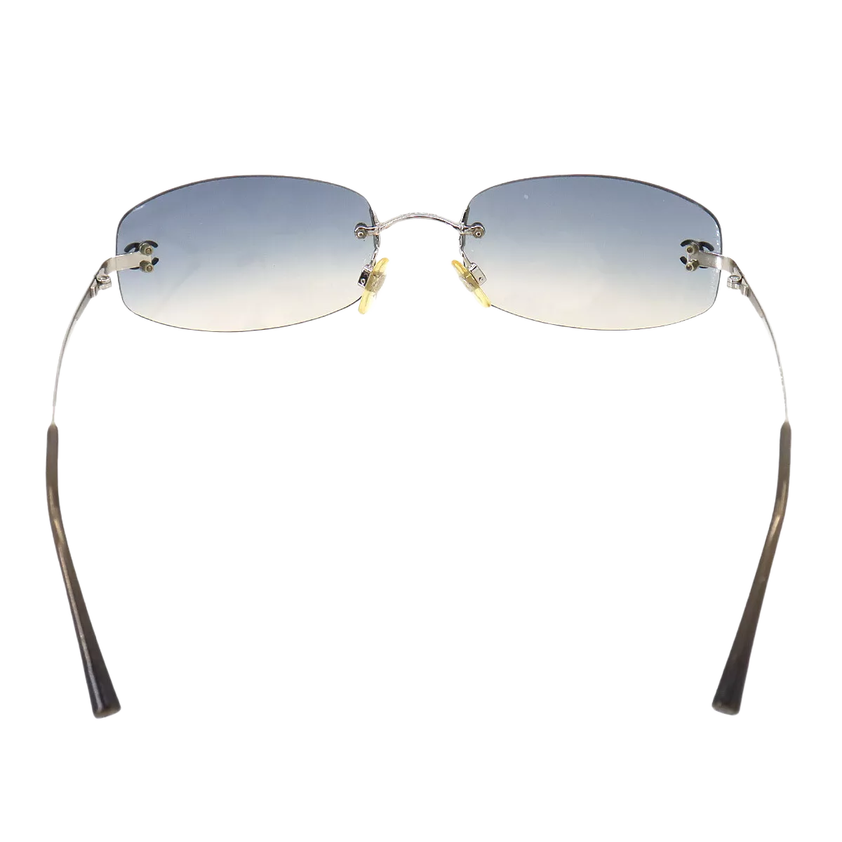 CHANEL Sunglasses CC Blue Gradation Silver