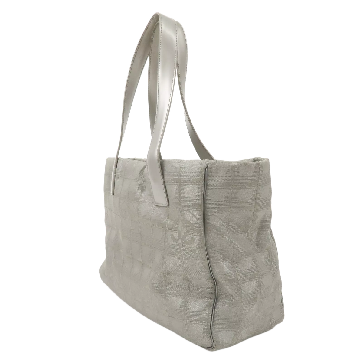 CHANEL New Travel Line Tote PM Tote Bag Jacquard Leather