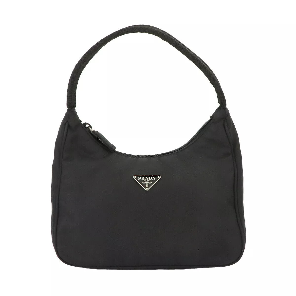 Authentic PRADA Mini Hand Bag Nylon Nero Black Purse Triangle Logo