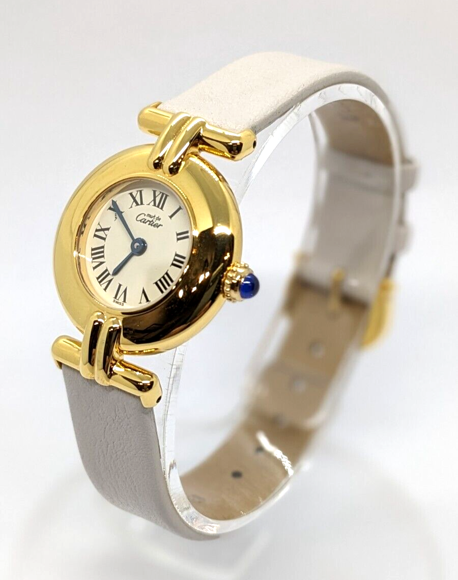 Cartier Must Colisee Roman Index Watch Wristwatch SM Women's White Dial