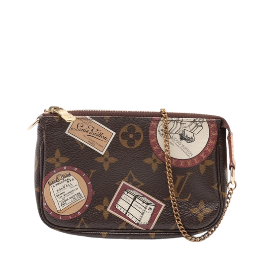 Louis Vuitton Monogram Mini Pochette Accessory Brown