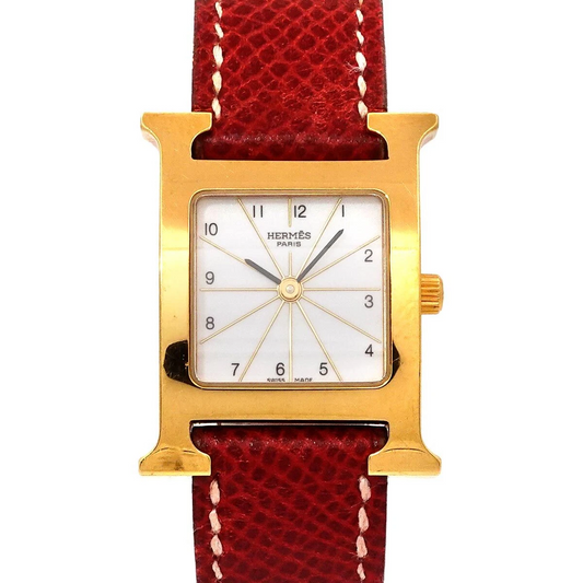 HERMES H Watch HH1 201 Quartz White Dial Ladies Watch