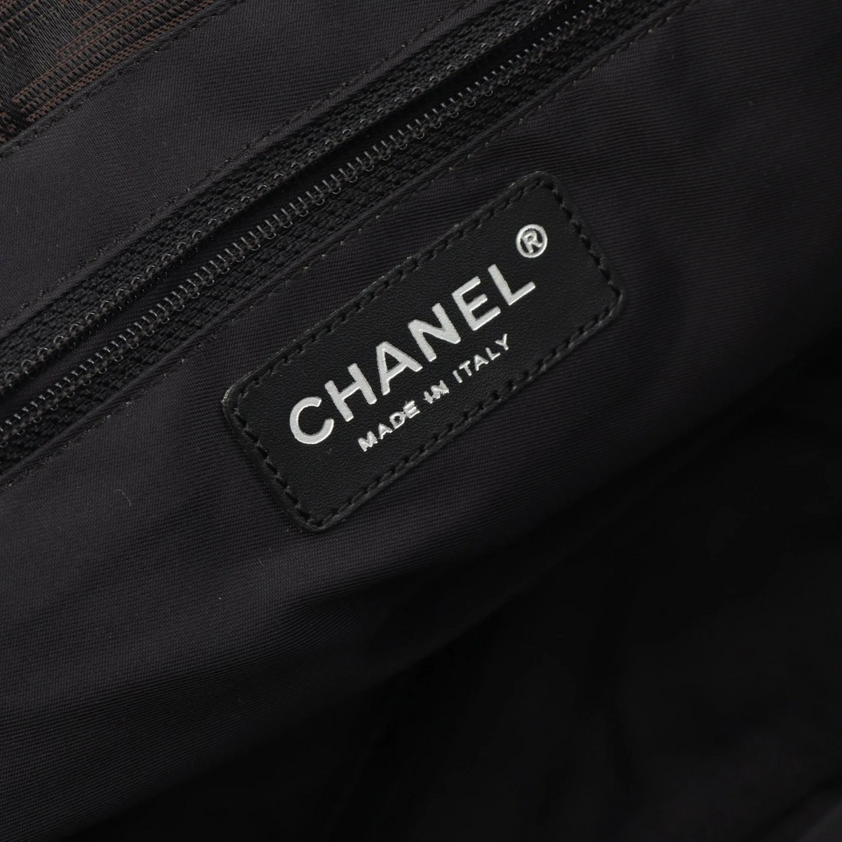 CHANEL New Travel Line PM Tote Shoulder Bag Leather Nylon Canvas