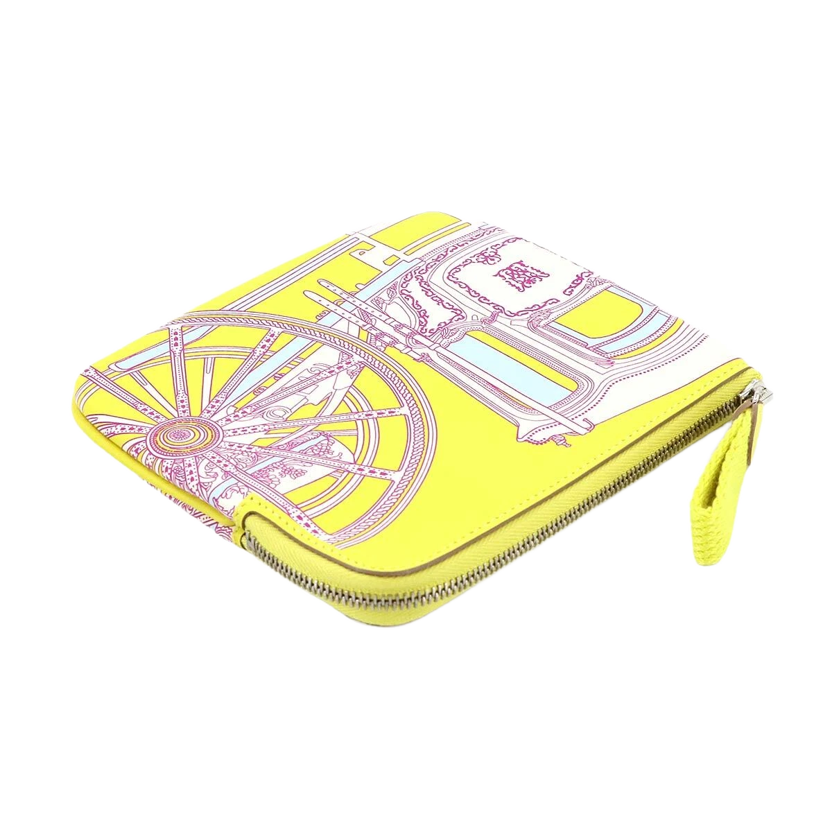 HERMES Carres Pocket Mini Pouch Swift Lime