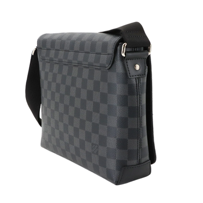 LOUIS VUITTON Damier Graphite District PM NV2 Shoulder Bag Black N40349