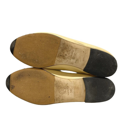CHANEL Beige Black Lambskin Women's Shoes