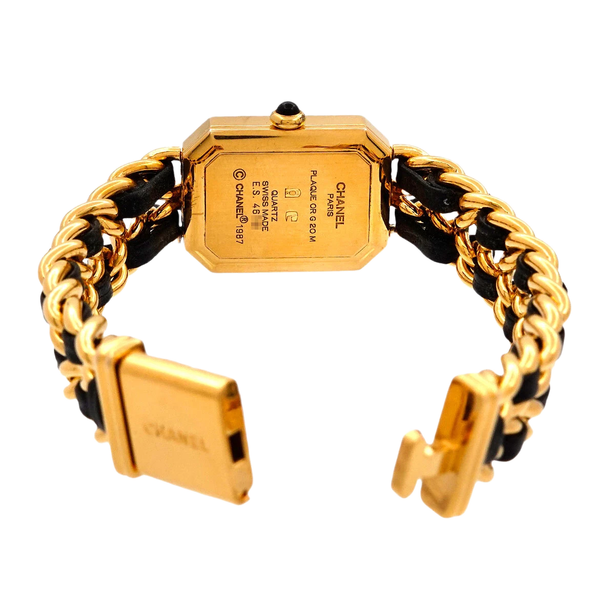 CHANEL Premiere Size L Vintage Quartz Black Dial Ladies Watch