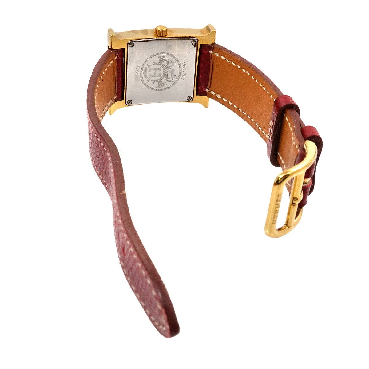 HERMES H Watch HH1 201 Quartz White Dial Ladies Watch