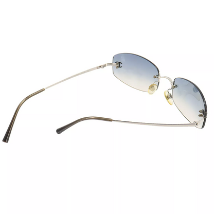 CHANEL Sunglasses CC Blue Gradation Silver