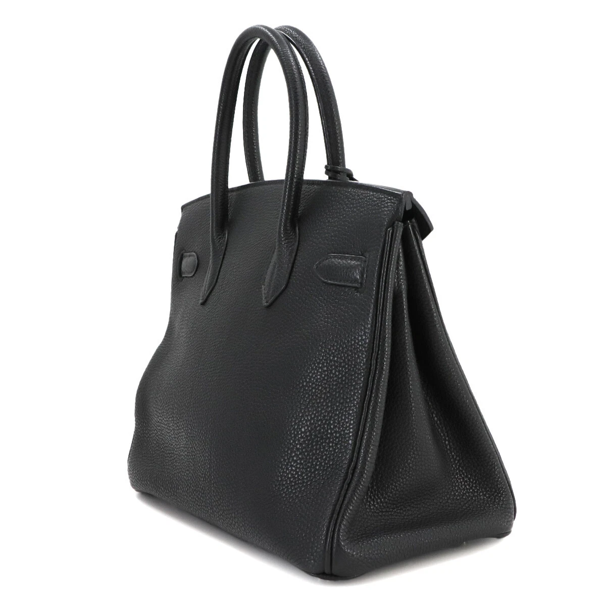HERMES Birkin 30 Hand Bag Togo Leather Black Purse