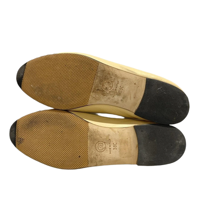 CHANEL Beige Black Lambskin Women's Shoes