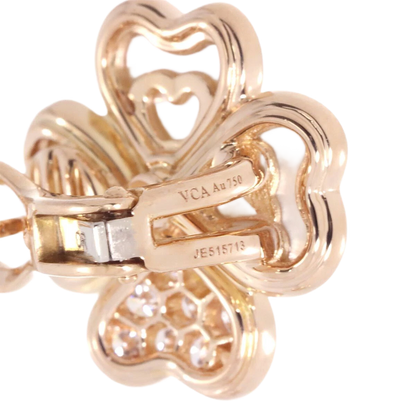 Van Cleef Arpels Cosmos Diamond Mother of Pearl SM Earrings Pierced 18K PG 750 90276174