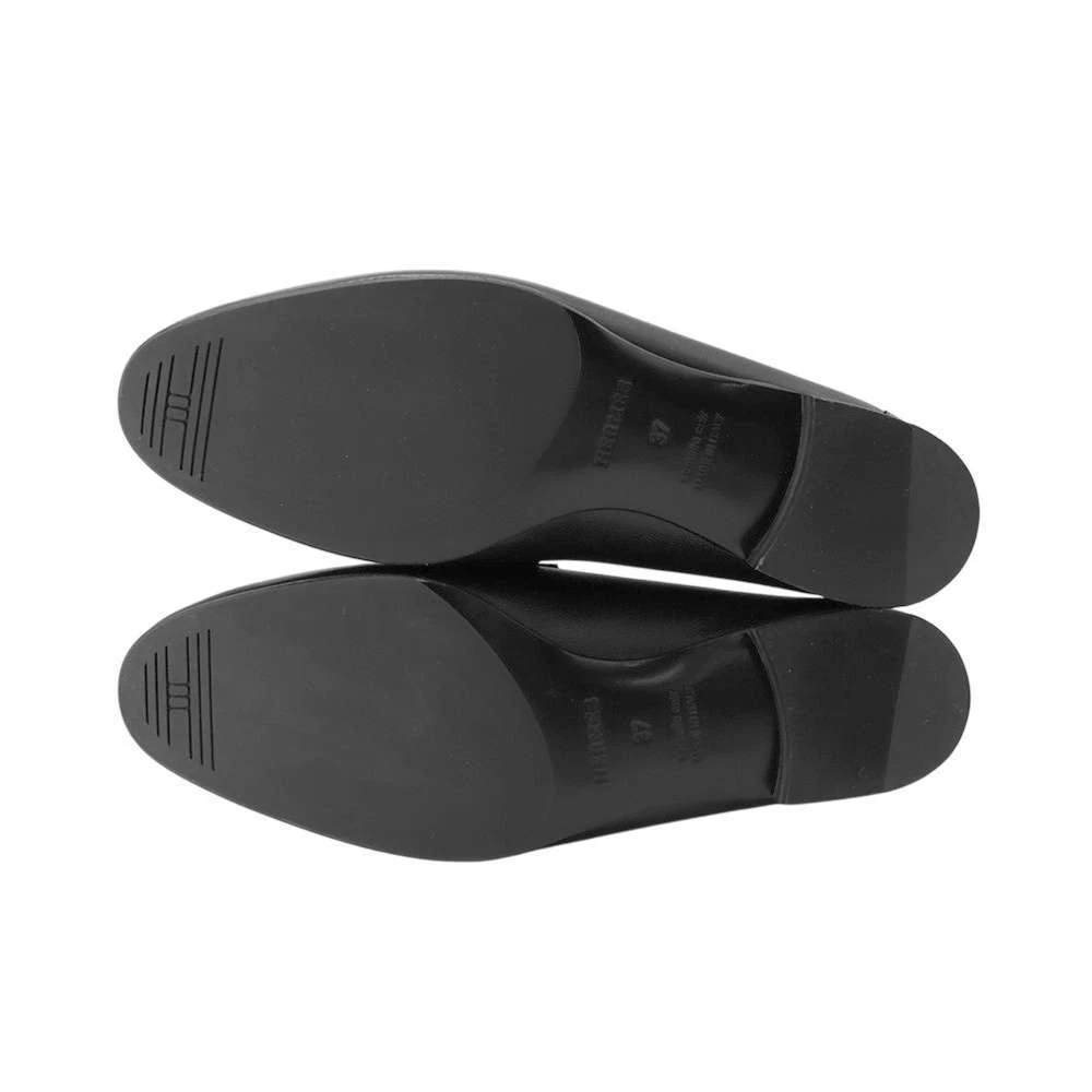 HERMES Mocassins Royale Size 37 Leather Black