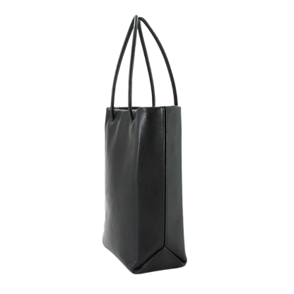 CHANEL Essential Tote Bag Leather Black White Purse