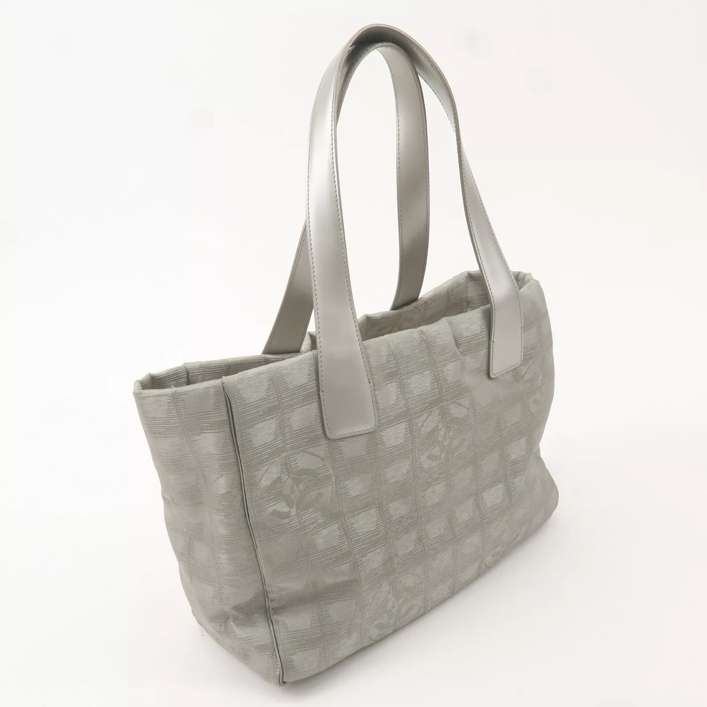 CHANEL New Travel Line Tote PM Tote Bag Jacquard Leather