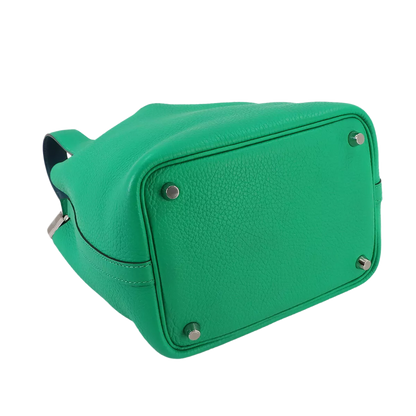HERMES Picotin Lock Eclat PM Hand Bag Taurillon Clemence Menthe