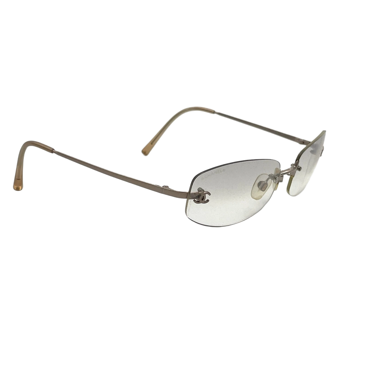 CHANEL Silver Sunglasses 57mm