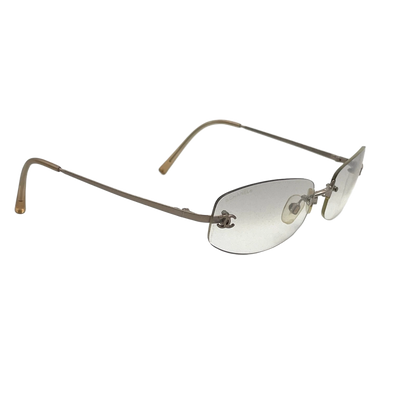 CHANEL Silver Sunglasses 57mm