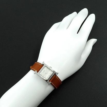 HERMES H Watch HH1.210 Quartz Silver Dial Ladies Watch
